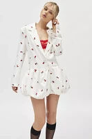 For Love & Lemons Talia Bubble Hem Blazer Mini Dress