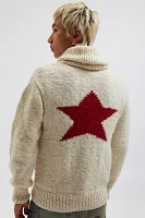 Chamula Star Zip Front Hooded Cardigan