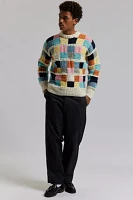 Chamula Sampler Squares Patchwork Crew Neck Sweater