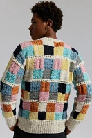 Chamula Sampler Squares Patchwork Crew Neck Sweater