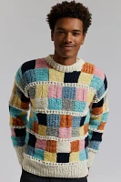 Chamula Sampler Squares Patchwork Crew Neck Sweater