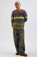 Chamula Fair Isle Pullover Crew Neck Sweater