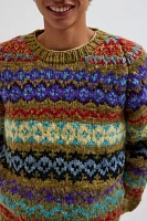 Chamula Fair Isle Pullover Crew Neck Sweater