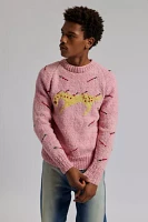 Chamula Horse Pattern Crew Neck Sweater