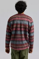 Monitaly Shaggy Stripe V Cardigan