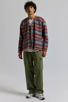 Monitaly Shaggy Stripe V Cardigan