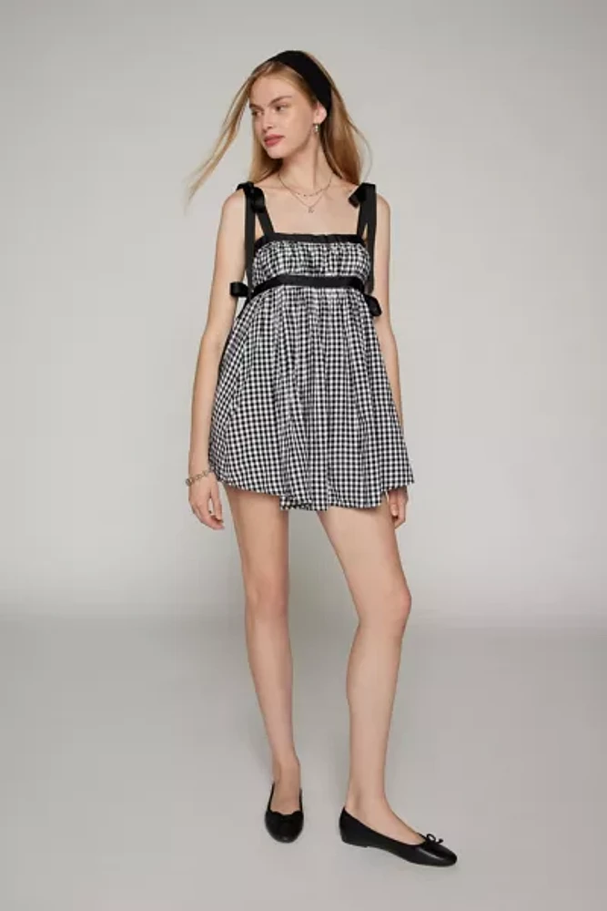 Kimchi Blue Georgie Gingham Babydoll Mini Dress