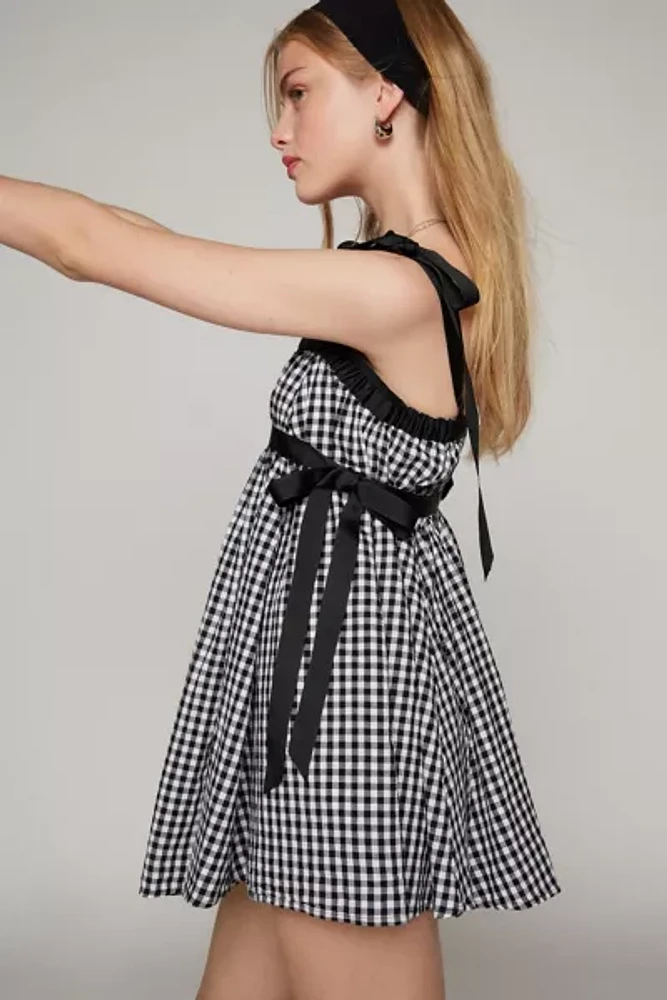 Kimchi Blue Georgie Gingham Babydoll Mini Dress