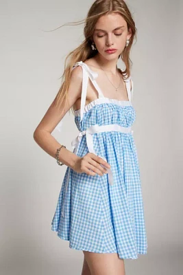 Kimchi Blue Georgie Gingham Babydoll Mini Dress