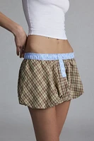 Jaded London Checked Boxer Bubble Skirt
