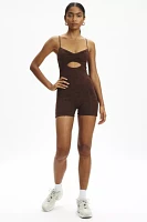 Frankies Bikinis Clara Jacquard Stretch Romper