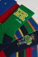 Polo Ralph Lauren American Heritage Bear Crew Sock 6-Pack