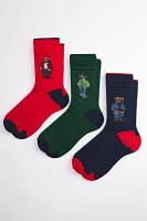 Polo Ralph Lauren Bear Sock Gift 3-Pack