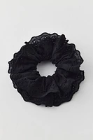 Eyelet Ruffle Scrunchie