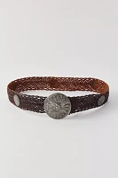 Western Braided Leather Belt