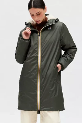 K-Way Eiffel Orsetto Fleece Lined Hooded Windbreaker Jacket