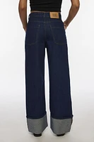 BDG Thea Cuffed Wide Leg Jean