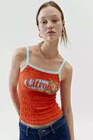 Smocked Fruit Print Tank Top