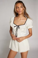 Kimchi Blue Luca Alexa Lace Trim Romper