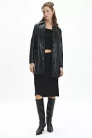 Blank NYC Turning Point Faux Leather Trench Coat