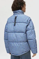 The Very Warm Plaid Hooded Puffer Coat