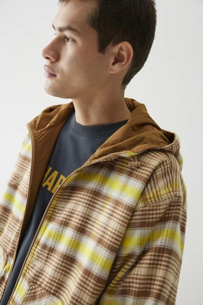 BDG Plaid & Solid Reversible Hooded Jacket