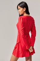 Light Before Dark Dara Polka Dot Wrap Dress