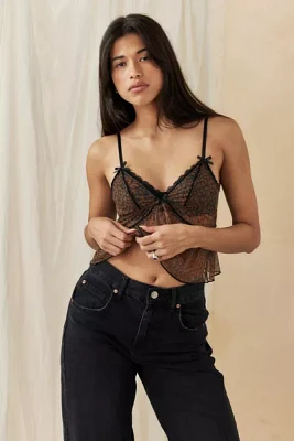 Out From Under Leopard Print Babydoll Bralette