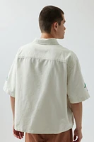 UO Embroidered Cropped Shirt