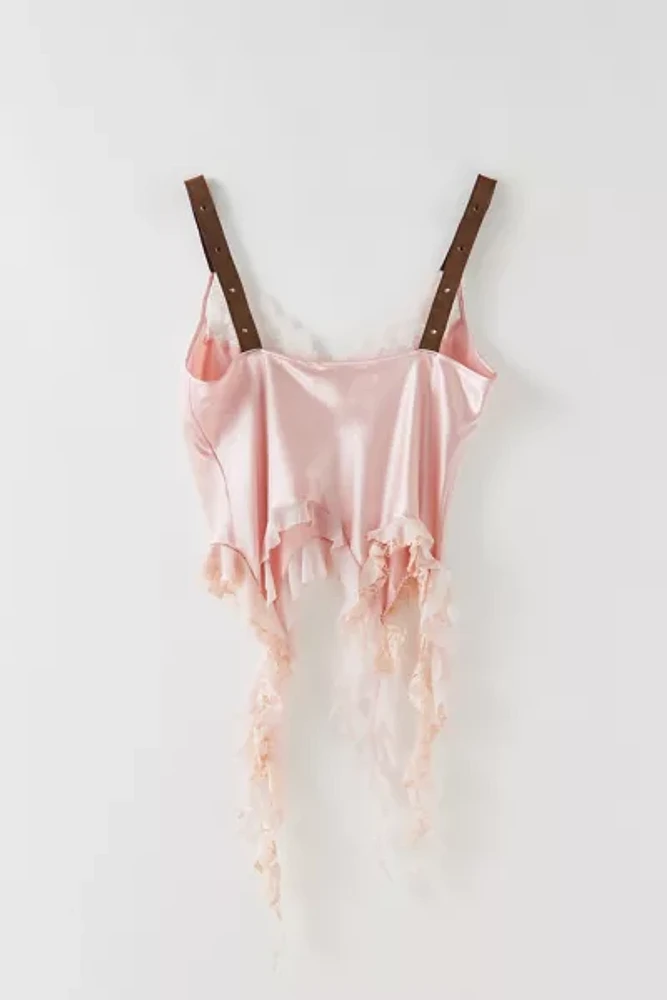 Moxie Wrrld X Urban Renewal Rose Ruffle Tank Top