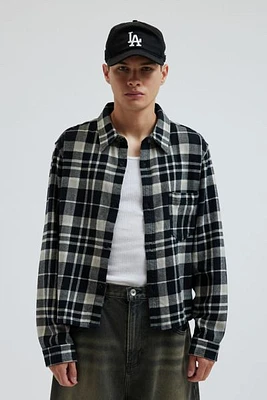 BDG Cropped Plaid Flannel Shirt