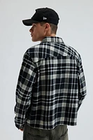 BDG Cropped Plaid Flannel Shirt