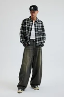 BDG Cropped Plaid Flannel Shirt