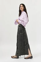 Private Policy Denim Maxi Skirt