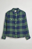 BDG Open Weave Plaid Button-Down Overshirt