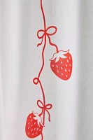 Strawberry Bows Shower Curtain