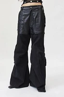 Private Policy Vegan Leather Combo Pant