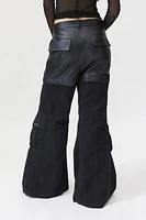 Private Policy Vegan Leather Combo Pant