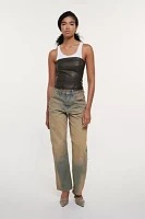 Silence + Noise Luna Faux Leather Tube Top