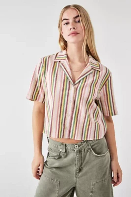 BDG Sunshine Stripe Crop Shirt