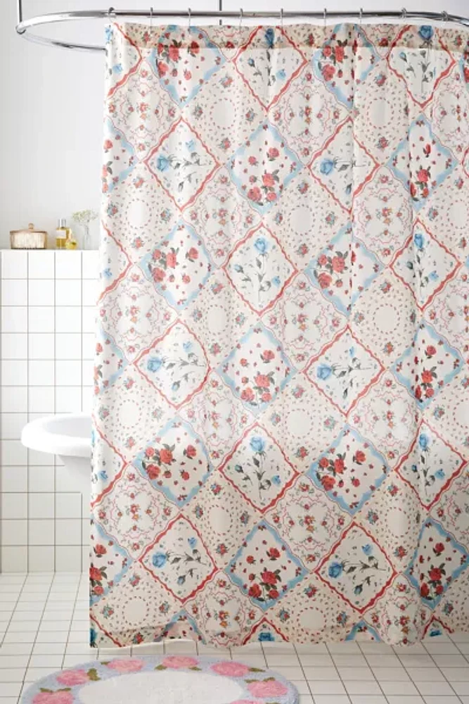 Rose Scarf Shower Curtain