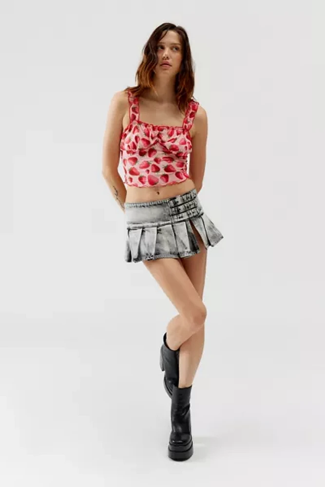 Urban Renewal Remnants Strawberry Ruffle Cropped Tank Top