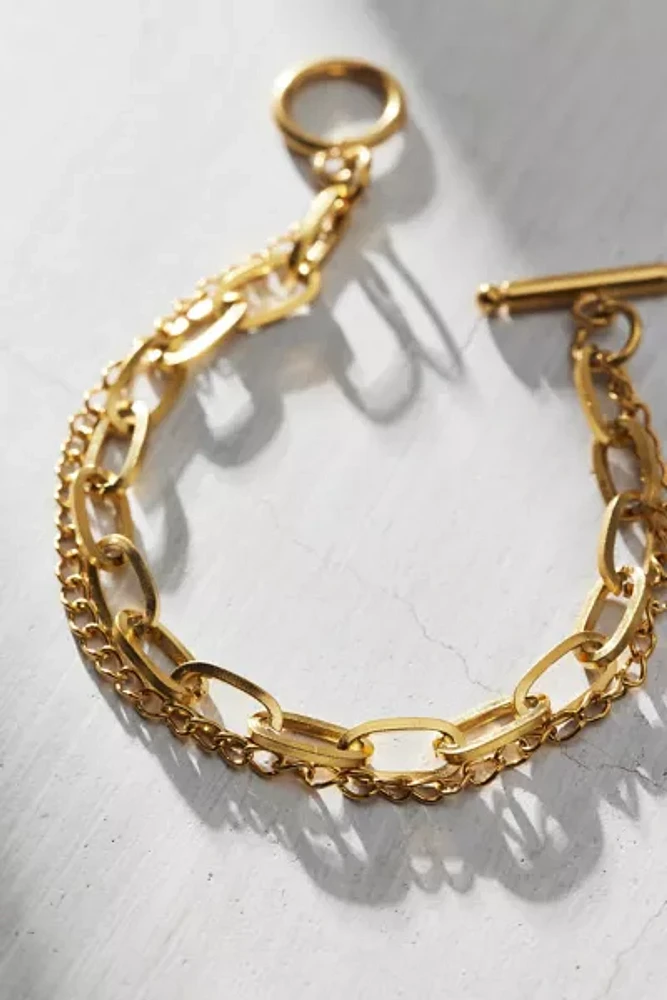 Ellie Vail Arden Double-Chain Toggle Bracelet