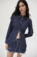 Private Policy Western Cropped Long Sleeve Shirt