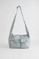 Gingham Check Pocket Shoulder Bag