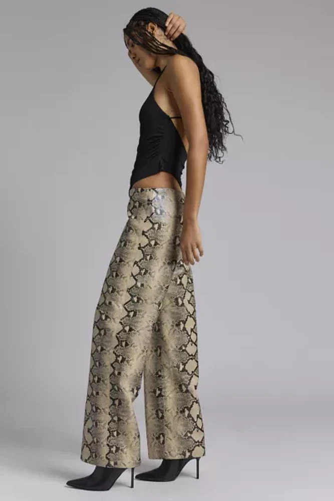 by.DYLN Xaavier Snake Print Faux Leather Pant