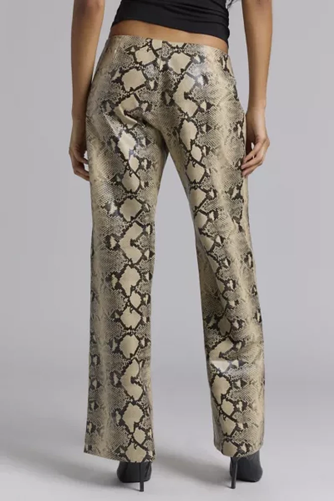 by.DYLN Xaavier Snake Print Faux Leather Pant