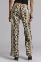 BY.DYLAN Xaavier Snake Print Faux Leather Pant