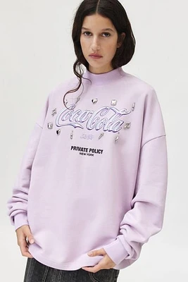 Coca-Cola X Private Policy Charm Embellished Graphic Sweatshirt