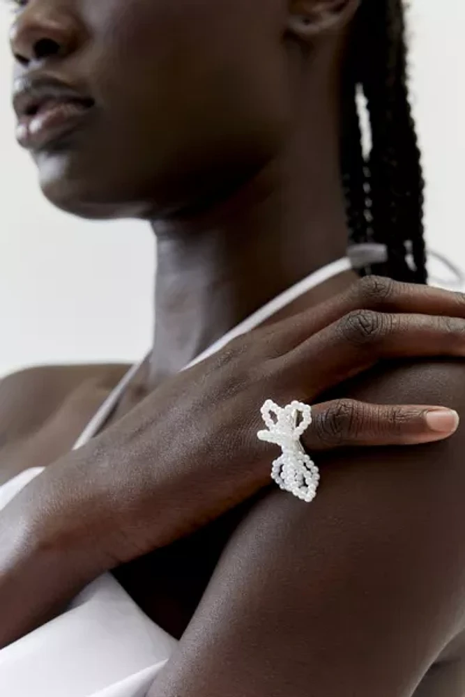 Pearl Bow Statement Ring